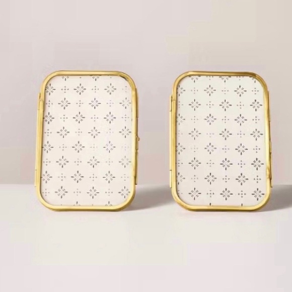 Hearth & Hand Magnolia 4"x6" Hinged Brass Picture Frames  (Set of 2) - Picture 1 of 6